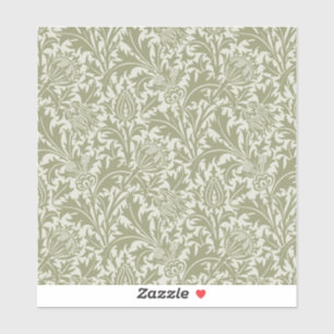 William Morris Distel Salie Groen Patroon Sticker