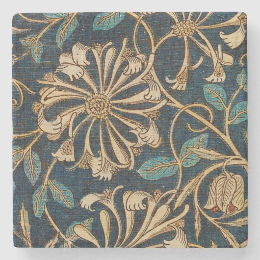 William Morris Distress Floral Stone Onderzetter (Voorkant)