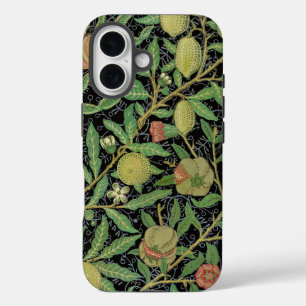 William Morris Donkere Granaatappel Fruit Patroon iPhone 16 Hoesje