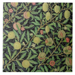 William Morris Donkere Granaatappel Fruit Patroon Tegeltje