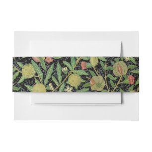 William Morris Donkere Granaatappel Fruit Patroon Uitnodigingen Wikkel
