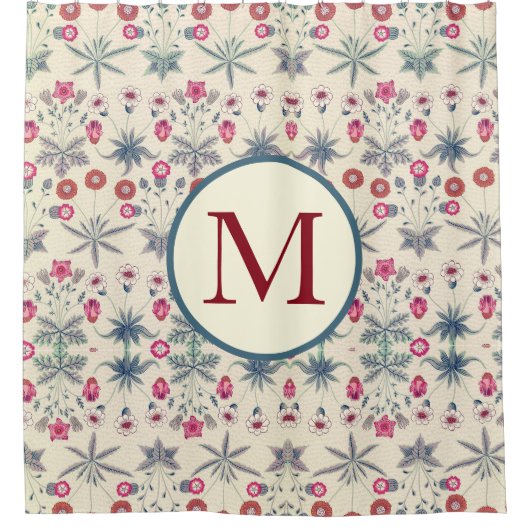 William Morris Douchegordijn Met Initiaal (Voorkant)