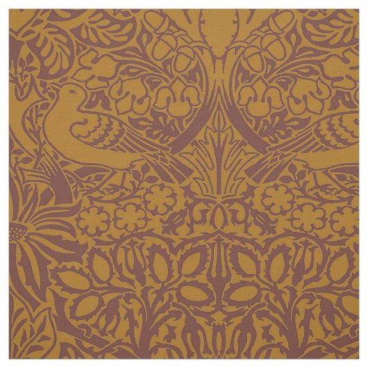 William Morris' Dove and Roos, Dark Ambers Stof (Swatch)