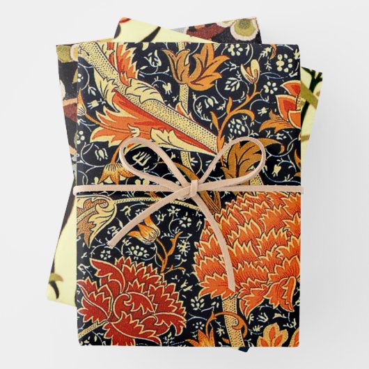 William Morris drie  patronen Verpakking Inpakpapier Vel (In situ)