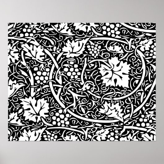 William Morris Druivenpatroon Behang Poster (Voorkant)