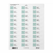 William Morris Druivenpatroon Teal Turquoise Etiket (Full Sheet)