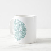 William Morris Druivenpatroon Teal Turquoise Koffiemok (Voorkant links)