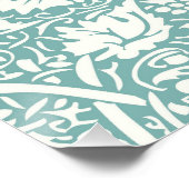 William Morris Druivenpatroon Teal Turquoise Perfect Poster (Hoek)
