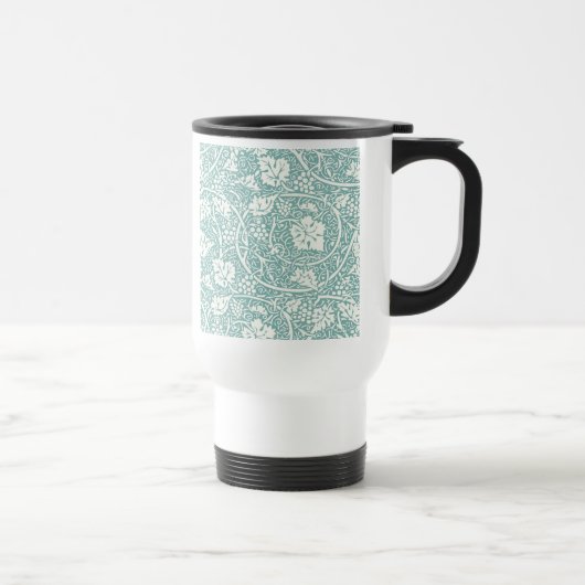 William Morris Druivenpatroon Teal Turquoise Reisbeker (Rechts)