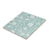 William Morris Druivenpatroon Teal Turquoise Tegeltje (Zijkant)