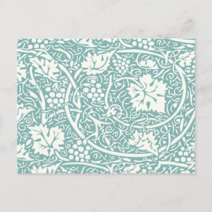 William Morris Druivenpatroon Turkoois Turquoise Briefkaart