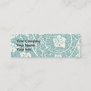William Morris Druivenpatroon Turkoois Turquoise Mini Visitekaartje