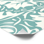 William Morris Druivenpatroon Turkoois Turquoise Poster (Hoek)