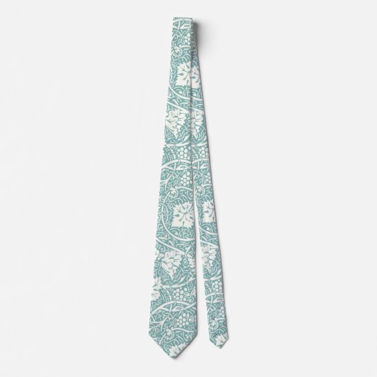 William Morris Druivenpatroon Turkoois Turquoise Stropdas (Voorkant)