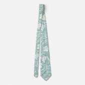 William Morris Druivenpatroon Turkoois Turquoise Stropdas (Achterkant)