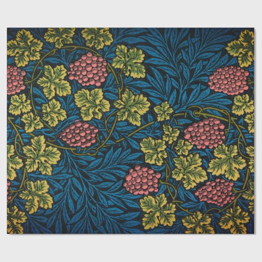 William Morris DRUIVENWIJN BLAUW Wrapping Paper Cadeaupapier (Vlak)