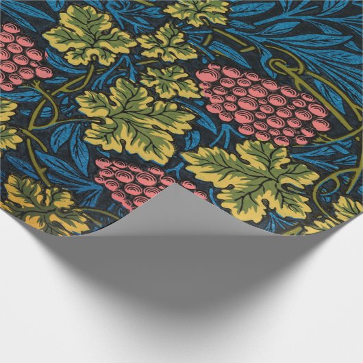 William Morris DRUIVENWIJN BLAUW Wrapping Paper Cadeaupapier (Hoek)