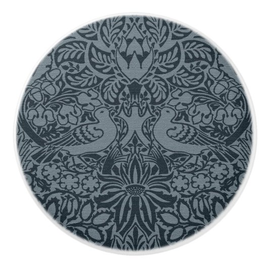 William Morris' duif en Roos keramische knop (Voorkant)