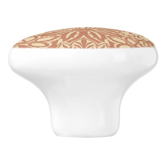 William Morris' duif en Roos keramische knop (Zijkant)