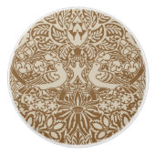 William Morris' duif en Roos keramische knop (Voorkant)