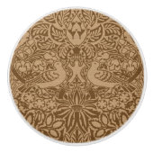 William Morris' duif en Roos keramische knop (Voorkant)