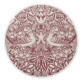 William Morris' duif en Roos keramische knop (Voorkant)