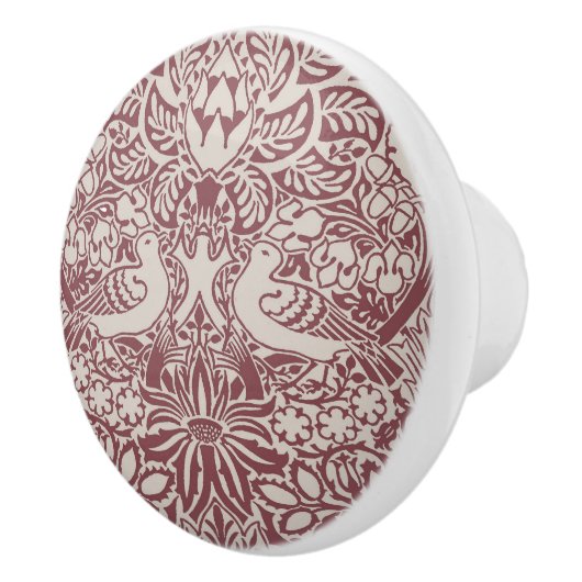 William Morris' duif en Roos keramische knop (Rechts)