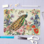 WILLIAM MORRIS, EEN PEACOCK, EEN FLORAL WEEFSELPAP TISSUEPAPIER (Craft)