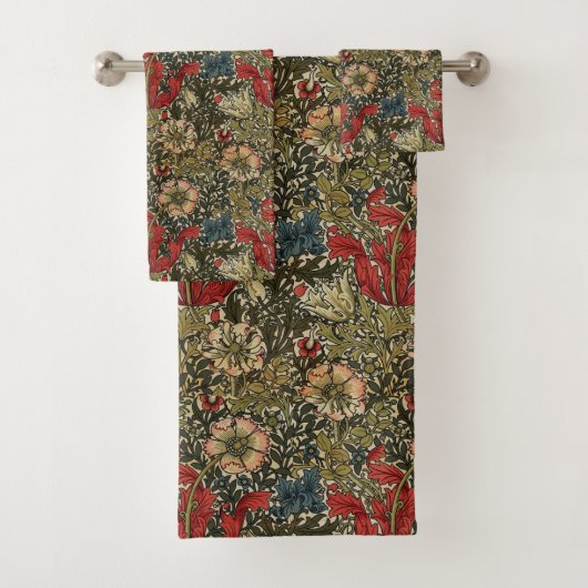 William Morris  Elegant Bloemenpatroon Bad Handdoek (Insitu)