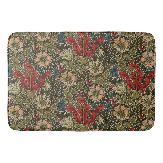 William Morris Elegant Bloemenpatroon Badmat (Voorkant)
