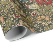 William Morris  Elegant Bloemenpatroon Cadeaupapier (Rol Hoek)