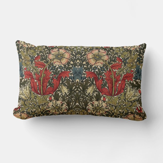 William Morris  Elegant Bloemenpatroon Kussen (Voorkant)