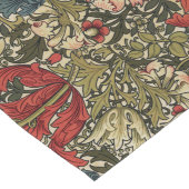 William Morris Elegant Bloemenpatroon Rood Groen Lange Tafelloper (Hoek)