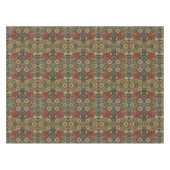 William Morris Elegant Bloemenpatroon Rood Groen Tafelkleed (Voorkant (Horizontaal))