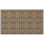 William Morris Elegant Bloemenpatroon Rood Groen Tafelkleed (Voorkant (Horizontaal))
