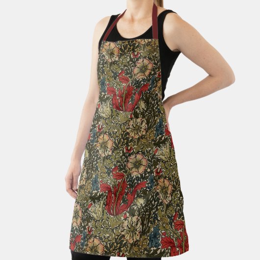 William Morris  Elegant Bloemenpatroon Schort (Insitu)