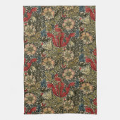 William Morris  Elegant Bloemenpatroon Theedoek (Verticaal)