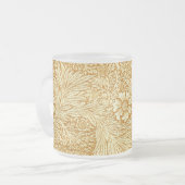 William Morris elegant bloempatroon Matglas Koffiemok (Voorkant links)