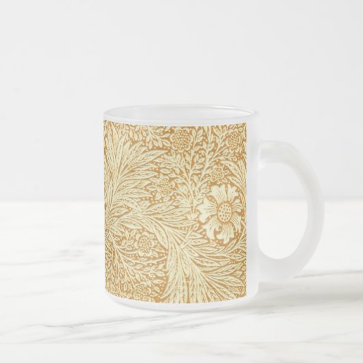 William Morris elegant bloempatroon Matglas Koffiemok (Rechts)