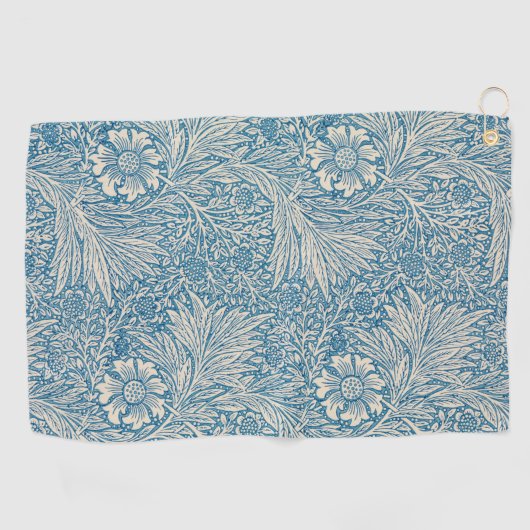 William Morris - Elegant Blue Marigold Golfhanddoek (Horizontaal)