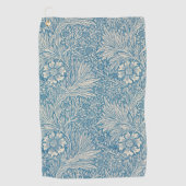 William Morris - Elegant Blue Marigold Golfhanddoek (Voorkant)