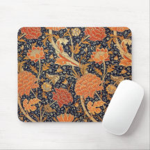 William Morris - Elegant Oranje Floral Pattern
