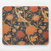William Morris - Elegant Oranje Floral Pattern Muismat (Voorkant)