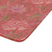 William Morris - Elegant Red & Pink Floral Snijplank (Hoek)