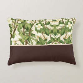 William Morris Elegant Witte & Groene Bloemboom Accent Kussen