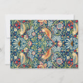 William Morris elegante blauwe Brunch uitnodiging (Achterkant)