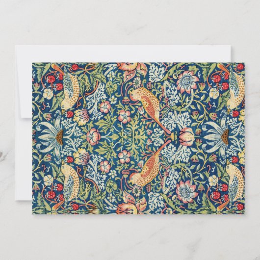 William Morris elegante blauwe Brunch uitnodiging (Achterkant)