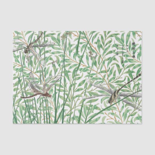 WILLIAM MORRIS EN DRAGONFLIES Tissue Paper Tissuepapier (Voorkant)