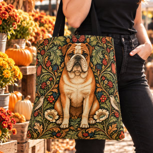 William Morris Engelse Bulldog Vintage Bloem Tote Bag