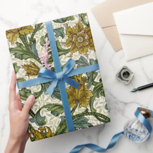 William Morris Enkele Steel Bloem Kunsttegel Cadeaupapier